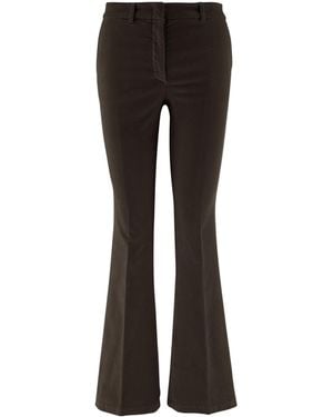Ql2 Matisse Stretch Velvet Flared Trousers - Black
