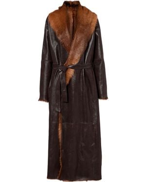 Magda Butrym Long-Sleeved Coat - Brown