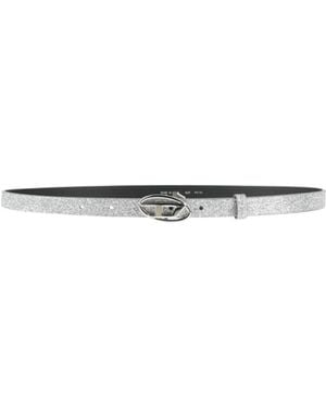 DIESEL Simple Metal Belt - White