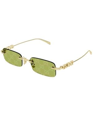 Gucci Eyewear Rectangular Frame Sunglasses - White
