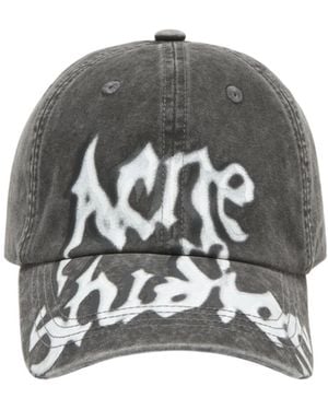 Acne Studios Gothic Logo Cap - Gray