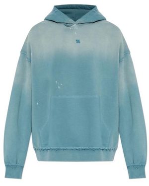 MISBHV Shadow Pocket-Detail Cotton Hoodie - Blue