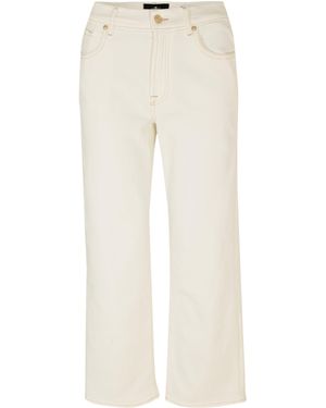 7 For All Mankind Straight Leg Jeans - Natural