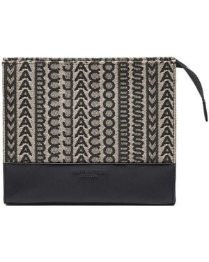 Marc Jacobs Monogram Embroidered Travel Pouch - Black