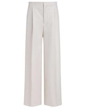 Dior Christian Pleat Detailed Flared Pants - White
