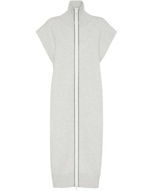 Brunello Cucinelli Monile Zipped Knitted Vest - White