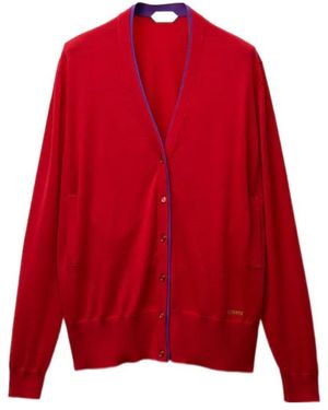 Versace Logo Embroidered Button-Up Cardigan