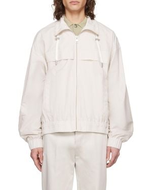 Ami Paris Zip-Up Lightweight Jacket - White