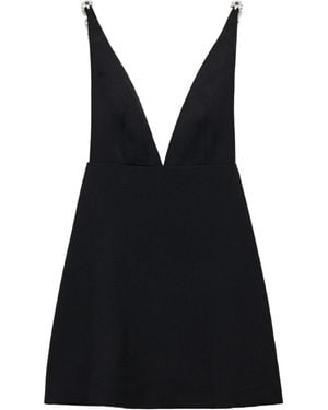 Prada Embellished Mini Dress - Black