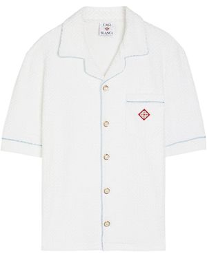 CASABLANCA Casa Towelling Monogram Shirt - White