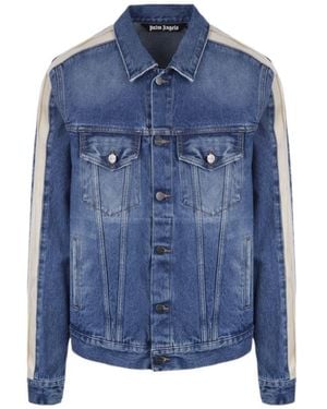 Palm Angels Long Sleeved Track Jacket - Blue