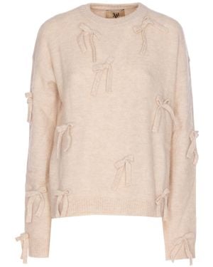 Aniye By Holly Bow-Detail Knitwear - Natural