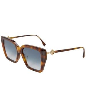 Fendi Thick-Frame Square Sunglasses - Metallic