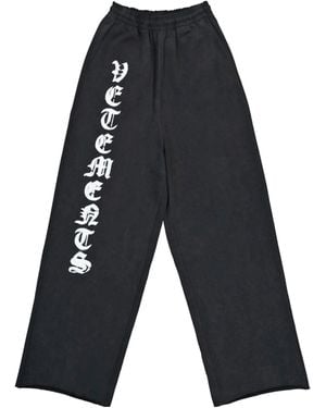 Vetements Printed Cotton Pants - Black