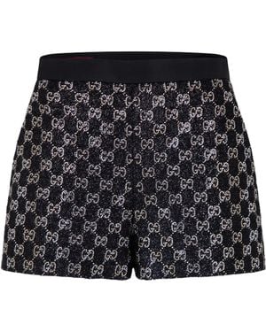Gucci Logo Pattern Shorts - Black