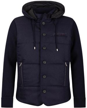 Gran Sasso Hooded Quilted Jacket - Blue