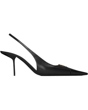 Saint Laurent Babylone Breteuil Slingback Court Shoes - Black