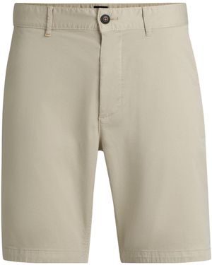 BOSS Cotton Chino Shorts - Natural