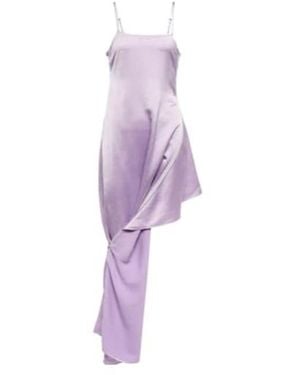 JW Anderson Satin Zip Slip Dress - Purple