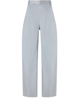Tibi Sid Lyocell-Blend Twill Wide-Leg Trousers - Grey