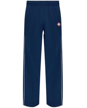 CASABLANCA Piquet Side-Stripe Track Trousers - Blue
