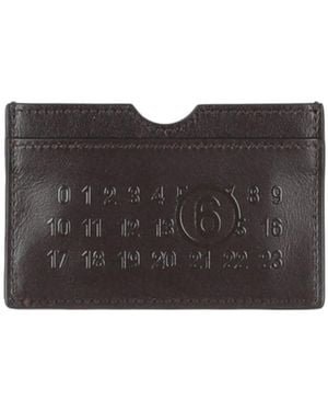 MM6 by Maison Margiela Fashion Leather Card Holder - Black