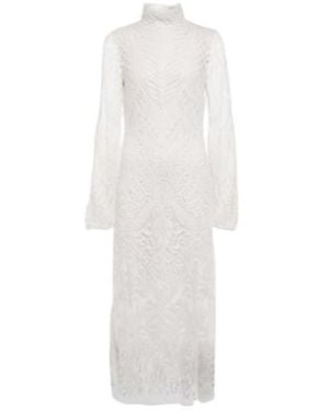 Galvan London Borghese Backless Lace Midi Dress - White