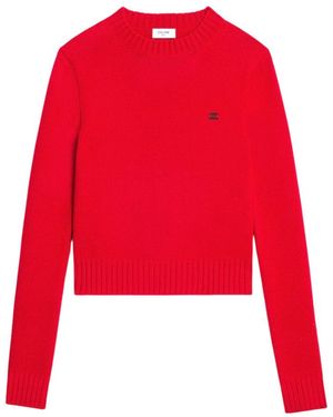 Celine Crewneck Jumper - Red