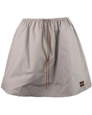 Miu Miu Drawstring Skirt - Grey