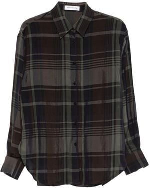 Frankie Shop Peri Sheer Button-Up Shirt - Black