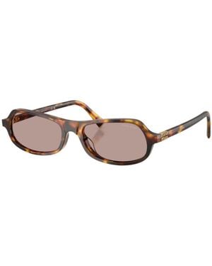 Miu Miu Eyewear Miu Regard Geometric Frame Sunglasses - White