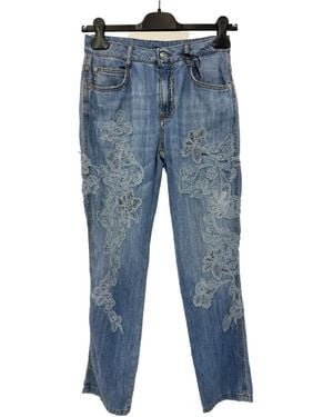 Ermanno Scervino Bag Details Denim Trousers - Blue