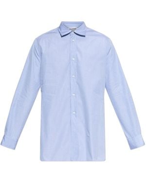 Jil Sander Loose Fit Long Sleeve Shirt - Blue