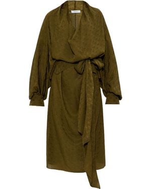 Ferragamo Long-Sleeved Dress - Green