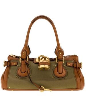 Chloé Chloé Paddington Canvas Shoulder Bag - Brown