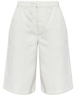 Ami Paris Ami Loose Bermuda Shorts - White