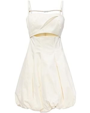 Versace Jeans Couture Couture Cut-Out Bubble-Hem Dress - White