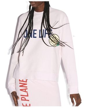 DSquared² Slogan Print Crewneck Jumper - Pink