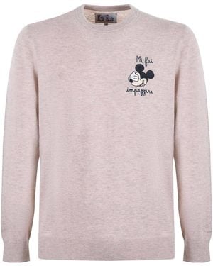 MC2 Saint Barth Mickey Embroidered Sweater - Pink