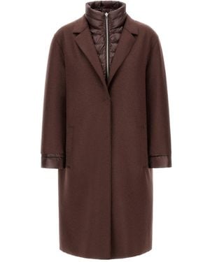 Herno Double-Layered Coat - Brown