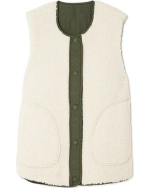 Varley Audrea Reversible Fleece And Quilted Shell Vest - White