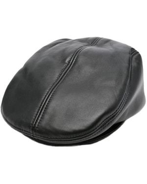 Ruslan Baginskiy Leather Paneled Beret - Gray