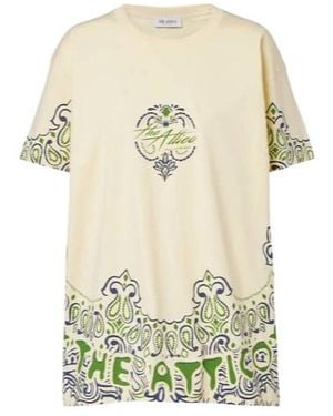 The Attico Bandana Oversized Cotton Jersey T-Shirt - White