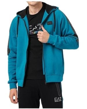 EA7 Logo Zipper Jumper - Blue