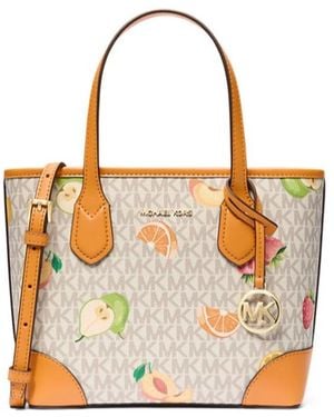 Michael Kors Eva Extra-Small Printed Signature Logo Convertible Tote Bag - Multicolour