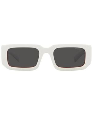 Prada Eyewear Rectangular Frame Sunglasses - White