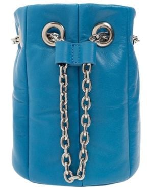 Stand Studio Yvette Chain-Linked Bucket Bag - Blue