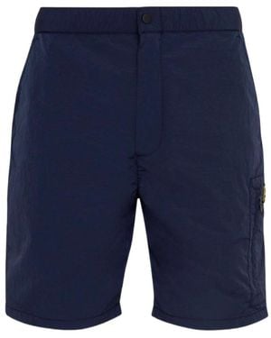 Barbour Raised-Logo Shorts - Blue