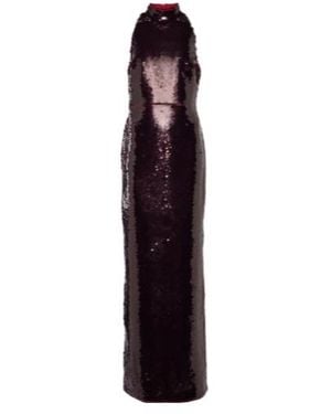 Safiyaa Viba Sequined Gown - Purple