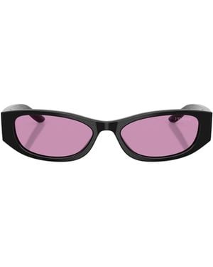Prada Eyewear Rectangle Frame Sunglasses - Purple